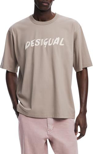 Desigual - T-shirt - Effen - Korte Mouwen - Bedrukt Reliëflogo