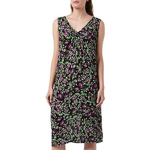 KAFFE Kaisolde Amber Strap Dress voor dames, zwart/groen/paarse bloem, 32