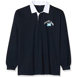 Supportershop Polo Rugby Schottland LS, marineblauw, lange mouwen, unisex, volwassenen, FR: S (maat fabrikant: S)