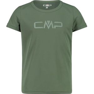 CMP Uniseks T-shirt voor kinderen en jongens, Salie, 128