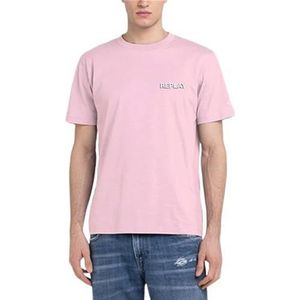 Replay T-shirt voor heren, Bubble Pink 066, S