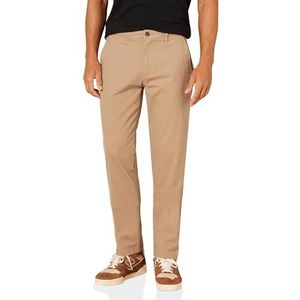 Amazon Essentials Men's Sportieve casual chinobroek met stretch (verkrijgbaar in grote en lange maten), Donker kaki-bruin, 60W / 28L