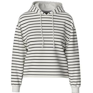 Pieces Pcchilli Ls Hoodie Stripes Noos Bc, cloud dancer, XL