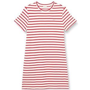Gestreepte SS T-shirtjurk, rood (bright red), XL