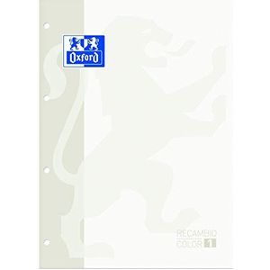 Oxford Vervangende kleur 1, gelijmd, A4, geruit, 5 x 5, wit