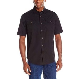 Wrangler Authentics Heren Big-Tall Short-Sleeve Classic Woven Shirt, caviar, M