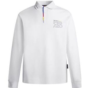 Red Bull Racing X Pepe Jeans Heren RBR Fashion Placket LS Polo Polo, Wit (Wit), XXL, Wit (wit), XXL