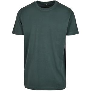 Build your Brand Heren T-shirt ronde hals, basic herenbovendeel van katoen met ronde hals, verkrijgbaar in vele kleuren, XS-5XL maten, groen (Bottlegreen), XXL