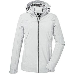 killtec Dames Softshelljack/outdoorjack met afritsbare capuchon KOS 40 WMN SFTSHLL JCKT, broken white, 36, 41280-000