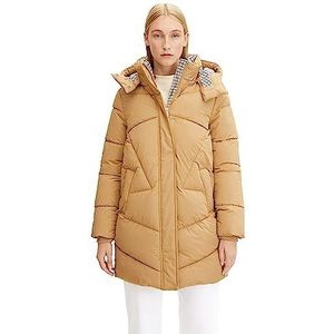 TOM TAILOR Dames Lange winterjas 1033560, 27841 - Soft Light Camel, XXL