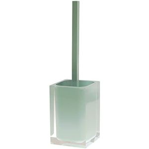 GEDY Auckland Toiletborstel van transparant hars, kleur mintgroen, afmetingen 37,5 x 9,8 x 9,8 cm en gewicht 0,86 kg