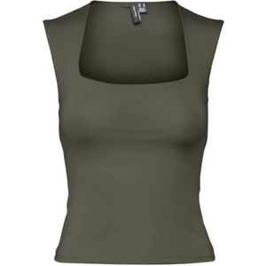 VERO MODA Dames Vmmillion Sl Square Neck Top JRS Noos, grape leaf, XS