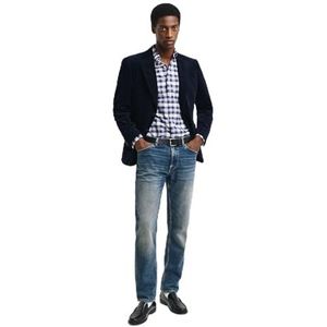 REG Classic Oxford geruit shirt, wit, S