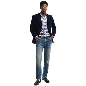 REG Classic Oxford geruit shirt, wit, S