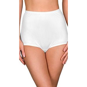Shadowline Women's Plus Size Hidden Elastic Nylon Full Brief Panty 3-Pack, White, 8
