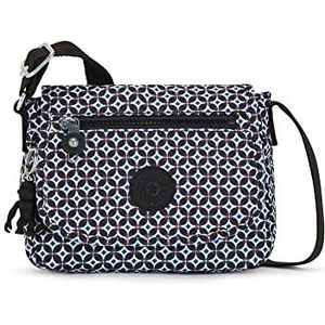 Kipling Sabian Alabaster Crossbody Mini Bag schoudertas voor dames, Zwartachtige tegel, 7.75''L x 5.75''H x 3.25''D