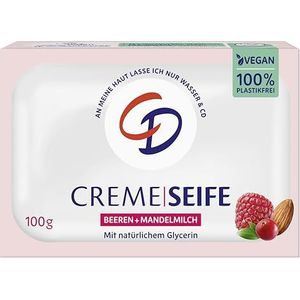 Bessen & amandelmelk crèmezeep 100 g veganistisch & zonder microplastic