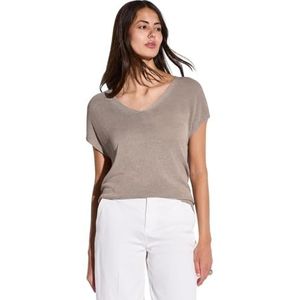 Street One Mouwloze gebreide trui voor dames, Vintage Stone, 40