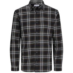 JACK&JONES PLUS Heren Jjjoshua Fall Flanellen Shirt Ls Pls Casual, Zwart, XL