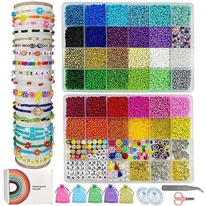 SEWACC 2 Sets accessories for girls bracelet for girls arts and crafts kit  jewelry beads colored beads Metal bracelet making kit bracelet maker