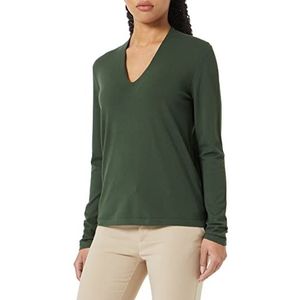 Sisley Dames V Neck L/S 14ETM4228 Sweater, Groen 22M, XS