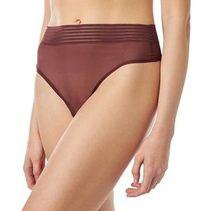 Triumph Dames Tempting Sheer Highwaist String Briefs, decadent chocolade, M