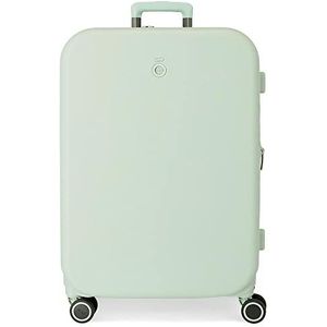 Enso Annie koffer, middelgroot, groen, 48 x 70 x 28 cm, vaste ABS-kunststof, geïntegreerde TSA-sluiting, 79 l, 4,32 kg, 4 dubbele wielen, Groen, Maleta mediana, Middelgrote koffer