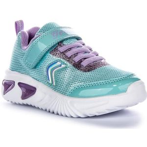 Geox J Assister Girl A Sneakers, aqua/lila, 29 EU, Aqua Lilac, 29 EU