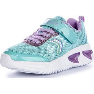 Geox J Assister Girl A Sneakers, aqua/lila, 31 EU, Aqua Lilac, 31 EU