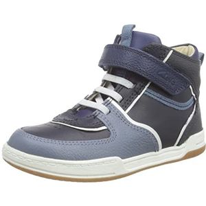 Clarks Fawn Sky K Sneakers voor jongens, Navy Combi, 29.5 EU