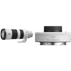 Sony SEL-200600G G Super-Telezoom Lens, 200-600 mm, F5.6-6.3, Volledig Formaat, E-Mount, Wit & Sony Sel-14Tc 1.4X Teleconverter (Geschikt Voor Sel70200Gm) Wit