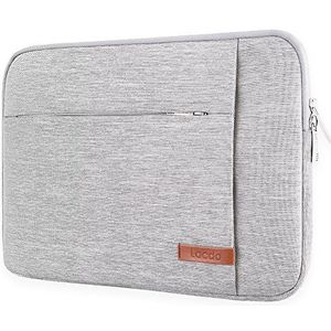 Lacdo 14 inch Laptoptas Laptop Sleeve Case voor HP ASUS Acer Lenovo Samsung Chromebook 14, ASUS VivoBook/ZenBook 14, Lenovo ThinkPad/IdeaPad 14, HP EliteBook 14, Dell Inspiron 14 Beschermhoes, Grijs