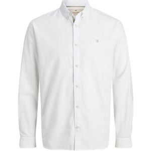 Jprblusummer Button Down L/S Shirt, wit (bright white), XL