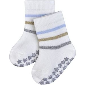 FALKE Uniseks-baby Stopper sokken Multi Stripe B HP Katoen Noppen op de zool 1 Paar, Wit (Off-White 2040), 74-80