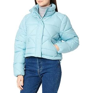 TOM TAILOR Denim Dames Cropped Puffer jas 1032684, 30271 - Bright Reef Blue, L