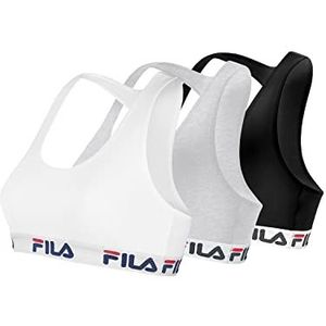 Fila FI/2/BRAX3 Sportbeha voor dames, 3 stuks, meerkleurig (Fu6042g), S