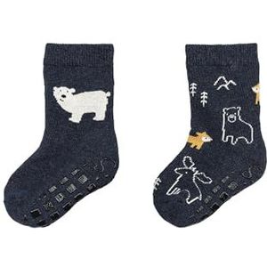 Sokken - 2 Pairs - ABS - Motieven - Beren en Bosdieren - Eponge Binnenvoering