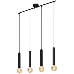 BRILONER - Hanglamp retro, pendellamp, vintage, hanglamp, eetkamerlamp, E27 fitting, zwart, 850x100x1100 mm (LxBxH).