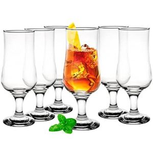 Glasmark Krosno Cocktailglazen Set 6-delig Bierglazen Drinkglazen Longdrinkglazen Vaatwasmachinebestendig Tulpen 0,34 l Bokaal 6X 340 Ml