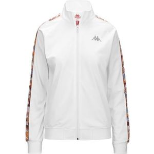 Kappa Wanniston Grafische jas, wit/grijs/oranje, S