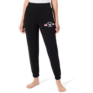 EMPORIO ARMANI Vrouw Lichte Badstof Broek met Manchetten Zwart XS, Zwart, XS