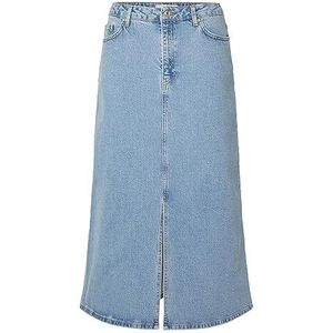 SELECTED FEMME Dames Slfkrista-Gerda Hw L Blu DNM Max Sk Noos jeansrok, blauw (light blue denim), 40