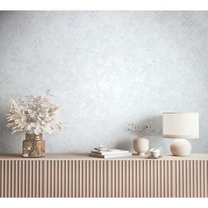 marburg Behang wit grijs 3D-look in betonlook grafisch modern voor woonkamer slaapkamer keuken 10,05 x 0,53 cm