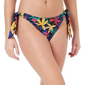 Sans Complexe Island Dream Badpak, slipje met lage taille voor dames, Zwarte bloemen, 34-36