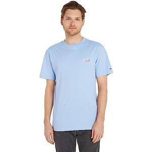 Tommy Jeans TJM CLSC Small Flag Tee S/S T-shirts voor heren, Chambray Blauw, XXS