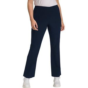 Ulla Popken Thermische Bengalinbroek voor dames, slim fit, warm, elastische tailleband, marineblauw, 33W / 32L