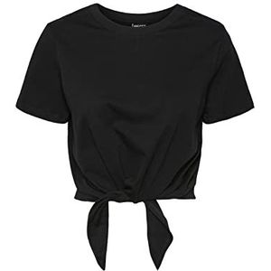 PIECES Pctia Tie Tee Noos Bc T-shirt voor dames, zwart, XS