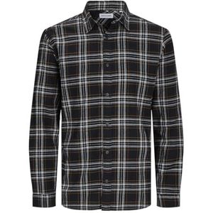 JACK&JONES JUNIOR Jjjoshua Fall Flanel Shirt Ls Jnr Shirt voor jongens, Zwart/Checks:checks, 128