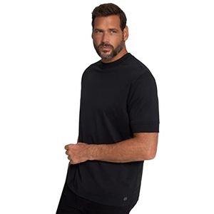 JP 1880 Heren grote maten grote maten Menswear L-8XL T-shirt FLEXNAMIC®, halve mouwen, ronde hals 812252, zwart, 4XL