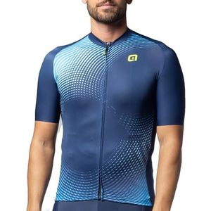 Alé Cycling Heren Pragma Optical Shirt met korte mouwen, blauw, M